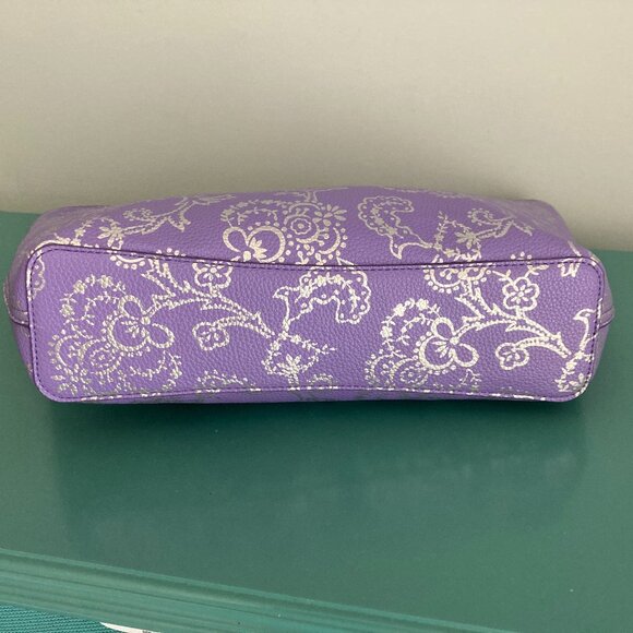 Vera Bradley NWT East West Tote Cotswolds Dahlia Purple Silver Floral VHTF - Picture 5 of 14